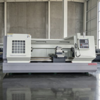 Tour CNC à lit plat robuste CK6186 |   Alésage de broche de 105 mm, capacité de charge de 3000 kg, FANUC 380 V, traitement de gros arbres de haute précision
