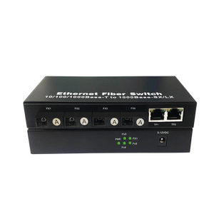 Convertidor de Medios de Fibra Óptica Gigabit Ethernet de Venta Caliente de Fábrica, Switch de 20KM 4SC + 2 RJ45, Convertidor de Medios de Red de Fibra Óptica - Product Image 2