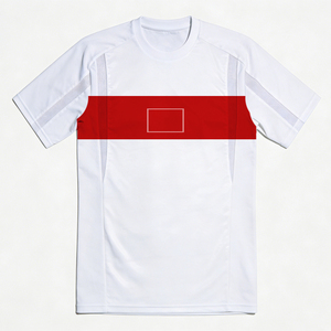 Maglia da Calcio Turca Personalizzata OEM ODM, Estiva, Traspirante, ad Asciugatura Rapida, Rossa e Bianca, per la Coppa del Mondo 2026 - Product Image 2