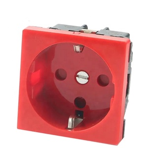 Interrupteur et <span class=keywords><strong>prise</strong></span> VDE mural électrique 16A 250V <span class=keywords><strong>Mosaic</strong></span> Socket 45*45MM 2P + E Fiches et prises allemandes à volets - Product Image 1