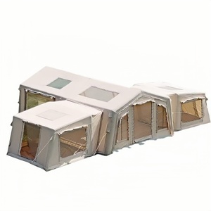 Tente <span class=keywords><strong>gonflable</strong></span> modulaire à ailes de 18,16 m en coton TC 210g, abri de glamping quatre saisons imperméable avec colonnes d'air de 16 cm, lucarnes latérales - Product Image 5