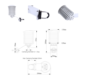 Multi Plate Solar Radiation Shield Anti UV Outdoor Environmental Monitoring <strong>Temperature</strong> Humidity Sensor Protection <strong>Cover</strong> - Product Image 6