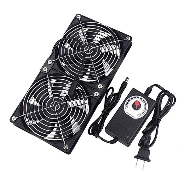 12CM DC Brushless Cooling Fan for Computer Cabinets and Pet Ventilation Adjustable Speed with Quiet Operation