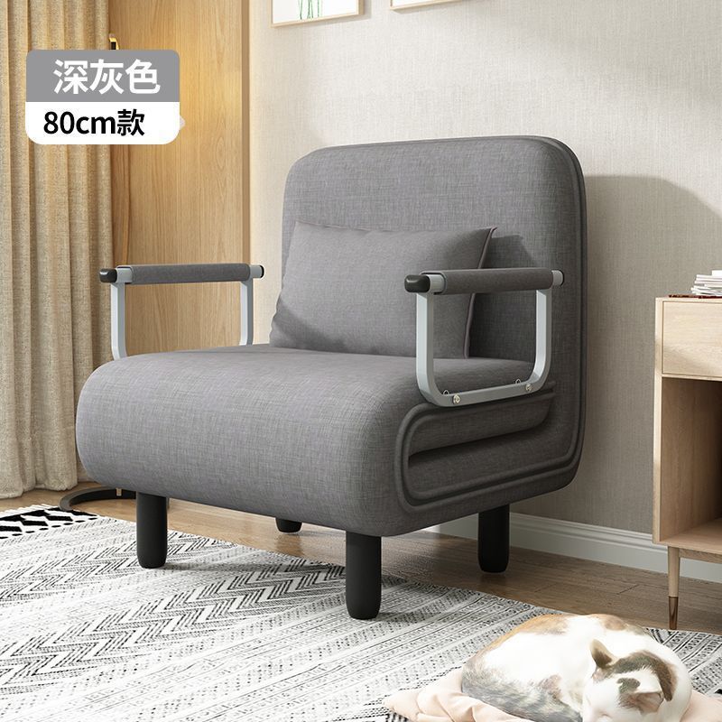 Dark gray cotton linen - 80*190cm, includes one throw pillow