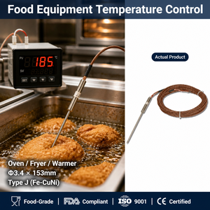 HUADONG <span class=keywords><strong>Alkar</strong></span> # Termopar Tipo J 25121, Sensor de Temperatura para Equipos de Servicio de Alimentos, Estándar Europeo y Estadounidense - Product Image 3