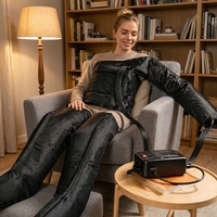 Bottes de massage à compression d'air électriques portables COSMO, 4 chambres, massage multi-zones par airbag, utilisation à domicile, soins quotidiens, bien-être, massage