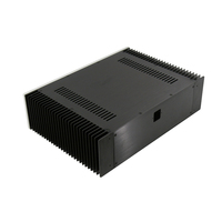 BRZHIFI BZ4312 Châssis d'amplificateur de puissance en alliage d'aluminium à double radiateur, boîtier HIFI, pièces de fabrication CNC DIY, coque d'instrument