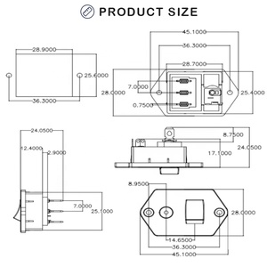 12V 5A vít trong DC nam nối 2 trong 1 chuyển đổi ổ cắm điện với <span class=keywords><strong>Led</strong></span> chuyển đổi ánh sáng cho máy tính - Product Image 2