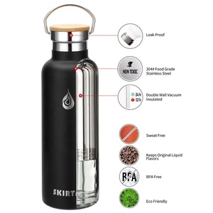 Custom Logo <b>500ml</b> 600ml 750ml 1000ml Wholesale Food Grade Stainless Steel 304 <b>Water</b> <b>Bottle</b> Flasks Powder Coated - Product Image 5