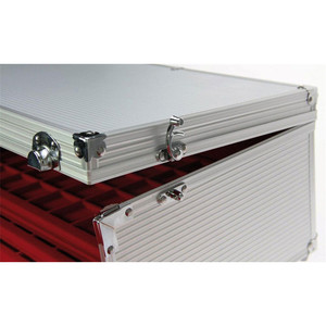 Bán buôn tùy chỉnh nhôm Mang trường hợp với 15 khay công suất lớn đồng xu lưu trữ hộp OEM hỗ trợ-hiển thị đồng xu trường hợp - Product Image 4