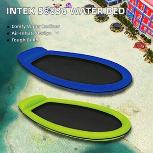 เตียงน้ำเป่าลมแบบพับได้ Intex 58836 สำหรับผู้ใหญ่ ทำจาก PVC รองรับน้ำหนัก 100-500 กก. สำหรับกิจกรรมทางน้ำกลางแจ้ง - Product Image 2