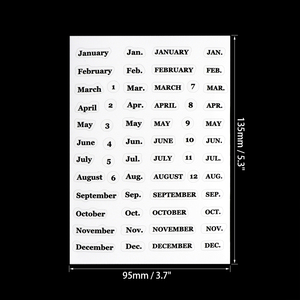 Mini dính chỉ số chia tabs Dán Đen trắng dính rõ ràng hàng tháng sticker cho máy tính xách tay lập kế hoạch 12 tháng Tab ngăn - Product Image 6