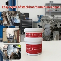 Colle de réparation époxy HG111 HG112 HG113 HG114 pour acier inoxydable, mastic pour fissures et usure, idéal pour la réparation de moules et d'arbres.