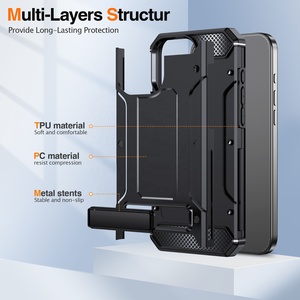 <span class=keywords><strong>Funda</strong></span> Protectora para <span class=keywords><strong>iPhone</strong></span> 16 15 14 <span class=keywords><strong>13</strong></span> Pro Max, Resistente a Golpes y Caídas de Grado Militar, con Soporte Invisible - Product Image 4
