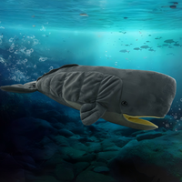 Réaliste cachalot en peluche réaliste Animal marin poupée en peluche doux océan baleine oreiller Simulation mer créature cadeau