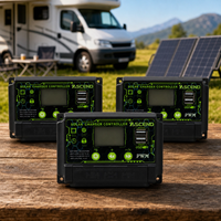 Contrôleur de charge solaire ASCEND, entrée max. 50V, USB 5V/2A, PWM automatique 12V/24V 10A/20A/30A pour batteries au plomb-acide et au lithium