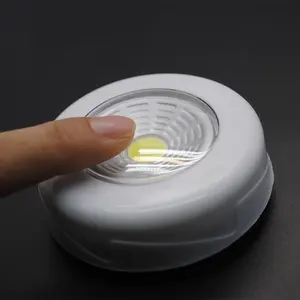 Mini Size White Color AAA Battery Sticker On Wall LED Night Light Table Lamp,