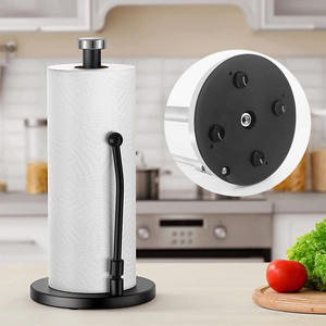 Cinturón <span class=keywords><strong>de</strong></span> resorte <span class=keywords><strong>de</strong></span> acero inoxidable moderno, soporte <span class=keywords><strong>de</strong></span> papel higiénico sin perforar, ventosa para uso doméstico, estante <span class=keywords><strong>de</strong></span> pañuelos con varilla <span class=keywords><strong>de</strong></span> cocina absorbente <span class=keywords><strong>de</strong></span> aceite - Product Image 2