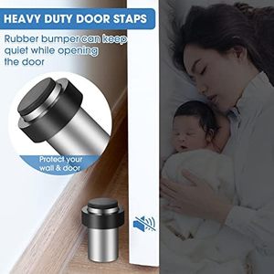 Butée <span class=keywords><strong>de</strong></span> <span class=keywords><strong>porte</strong></span> en caoutchouc décorative Offre Spéciale en acier inoxydable montée au sol protecteur mural pare-chocs <span class=keywords><strong>de</strong></span> <span class=keywords><strong>porte</strong></span> inférieur supérieur - Product Image 4