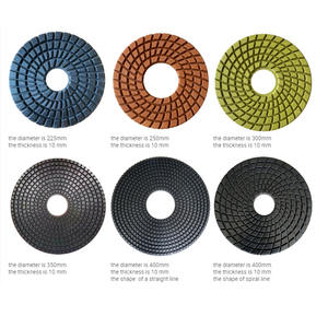 Tampons de polissage diamant de 10 pouces pour sol en quartz de marbre de granit Utilisation humide Tampons de polissage diamant de 250mm - Product Image 2