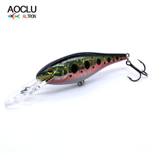 Leurre de pêche flottant à manivelle en stock, 70 mm, 8,7 g, leurre de type shad minnow, plongée de 3,3 m, <span class=keywords><strong>nageur</strong></span> flottant, leurre à hochet - Product Image 2