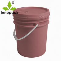 Seaux à peinture en plastique de qualité alimentaire de 20 L (5 gallons) avec bec verseur, couvercle et poignée – Vente en gros