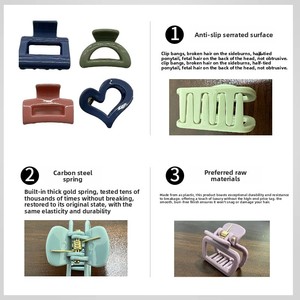 Lot de pinces à <span class=keywords><strong>cheveux</strong></span> en acrylique couleurs macaron, mini pinces <span class=keywords><strong>crabe</strong></span> géométriques antidérapantes <span class=keywords><strong>pour</strong></span> femmes et filles - Product Image 4