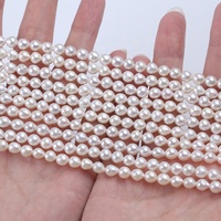 5-6mm couleur blanche naturelle eau douce Akoya goutte forme perles baroques perles brin fabrication de bijoux à bricoler soi-même