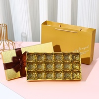 Vente directe d'usine chocolat puce cookie écrou couvercle en carton et emballage de base boîte-cadeau avec insert diviseur
