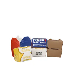 Groothandel Op Maat Gemaakte Hot Sale Fastfood Verpakking Rijst Take Out Kfc Franse Gebakken Kip Papier Doos