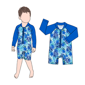 Produttore all'ingrosso di alta qualità del bambino bambino del bambino anteriore con cerniera bottoni a pressione costume da bagno per il nuoto <span class=keywords><strong>e</strong></span> la <span class=keywords><strong>spiaggia</strong></span> che giocano - Product Image 1