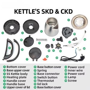 Fabricante de Fábrica: Materiales y Piezas SKD/CKD para Hervidores de Acero Inoxidable de 1.5L/1.8L/2.0L - Product Image 2