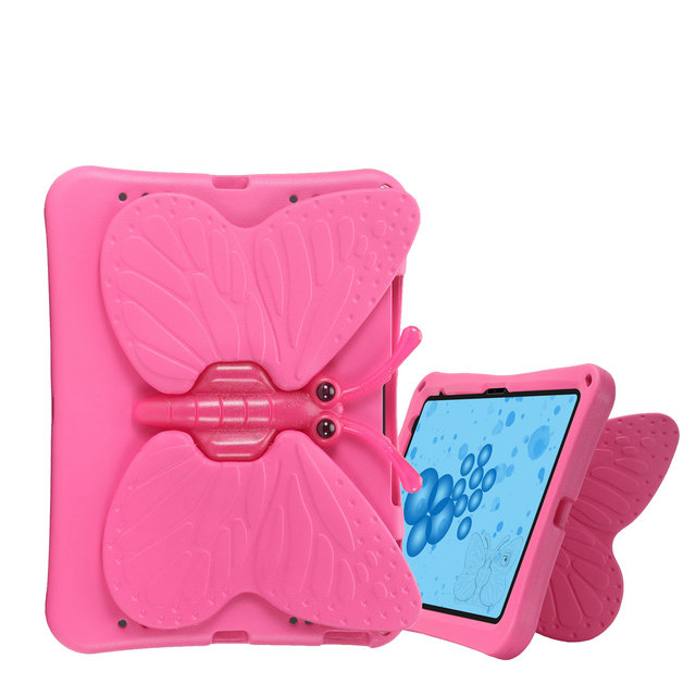 Stylish New Tablet Protective Cover with Rotatable Butterfly Ornament, Shock & Drop Resistant, Compatible with iPad 5 6 7 8 9