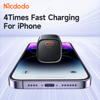 Cargador Mcdodo 402 USB Tipo C 20W PD Mini Super Rápido con Enchufe Europeo Certificado, Mini Cargador USB-C 20W PD para iPhone