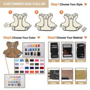 مقود طوق طوق كلب كبير منقوش ملون قابل للتعديل ومريح من النيوبرين النايلون - Product Image 3