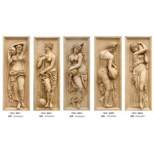 Hand geschnitzte Steins chnitz produkte Wandbehang Marmor Relief Nackte Dame mit Glas Griechische Statue Skulptur - Product Image 1