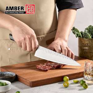 Cuchillo Japonés Profesional de 8 Pulgadas VG10 Gyuto, Forjado a Mano por un Maestro <span class=keywords><strong>Chef</strong></span> Japonés, con Mango de Madera - Product Image 5