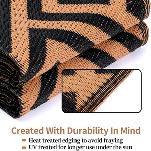 <span class=keywords><strong>Tapis</strong></span> de <span class=keywords><strong>paille</strong></span> en plastique tissé en matériau PP réversible pour camping pique-nique voyage lavable et durable - Product Image 5