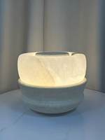Lampe de table LED en marbre espagnol Hullxine - Design moderne pour salon, chambre, hôtel, villa, personnalisable, alimentation filaire