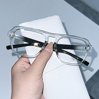 Lunettes anti-lumière bleue classiques à monture carrée pleine, tendance mode, nouveau modèle à prix réduit, style minimaliste et élégant