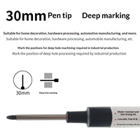 Marqueur à pointe longue rechargeable 30 mm, à base d'huile, pour le travail du bois, les trous profonds, les carreaux de céramique, l'installation en salle de bain, fabriqué en Chine