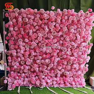 Fondo de Pared de Tela con Diseño 3D Personalizado para Decoración de Fiestas de Cumpleaños, con Rosas Rosadas - Product Image 6