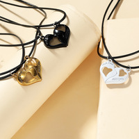 Pendentif assorti en forme de coeur vaporeux de mode personnalisé colliers de couple exquis pour les femmes