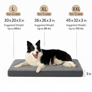 Lit pour chien imperméable, orthopédique, en mousse à mémoire de forme, avec housse Oxford lavable et amovible - Product Image 4