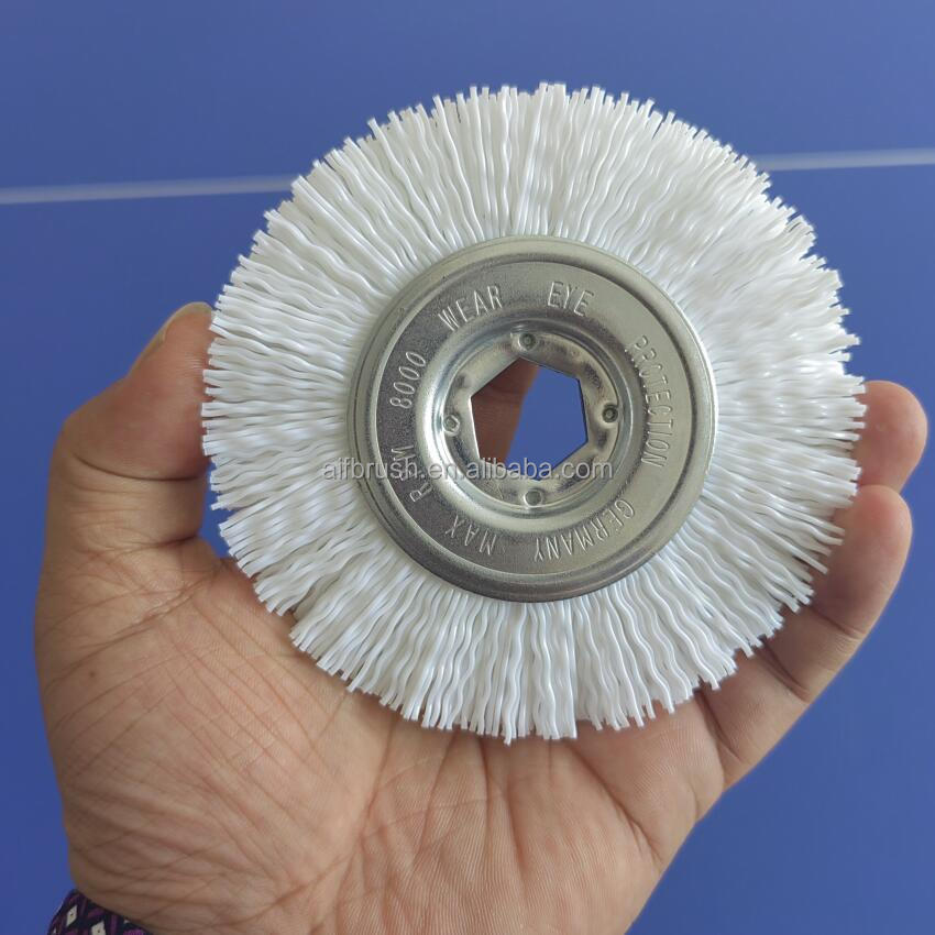 125mm Nylon Abrasive Wheel Brush - 80 Grit Polishing Brush For Bench Grinder - Removes Rust, Paint & Weld Scale - View #13
