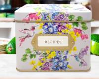 Vente en gros de cartes d'index personnalisées Double face 4X6 pots de recette boîte en étain de recette en métal avec cartes et diviseurs