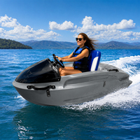Bateau électrique en fibre de verre de qualité commerciale, mini jet-boat haute vitesse pour les activités aquatiques sur rivière, mer et lac