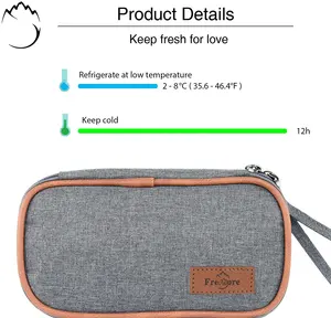 Özel insülin soğutucu seyahat çantası diyabetik ilaç insülin kalemler taşıma çantası