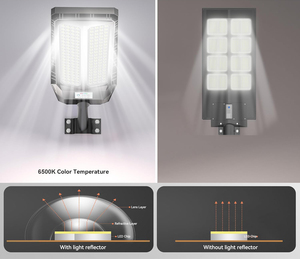 6500K Waterproof Solar Outdoor <b>Lights</b> Dusk to Dawn <b>Motion</b> <b>Sensor</b> <b>LED</b> Flood <b>Light</b> <b>with</b> Remote Solar Security Street Lamp - Product Image 2