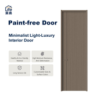 Portes intérieures en composite bois anti-humidité, structure stable, pour la décoration de chambres à coucher, maisons, appartements et villas (vente en gros)